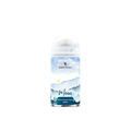 Aerosol scent spray bottle with a scenic label on a white background